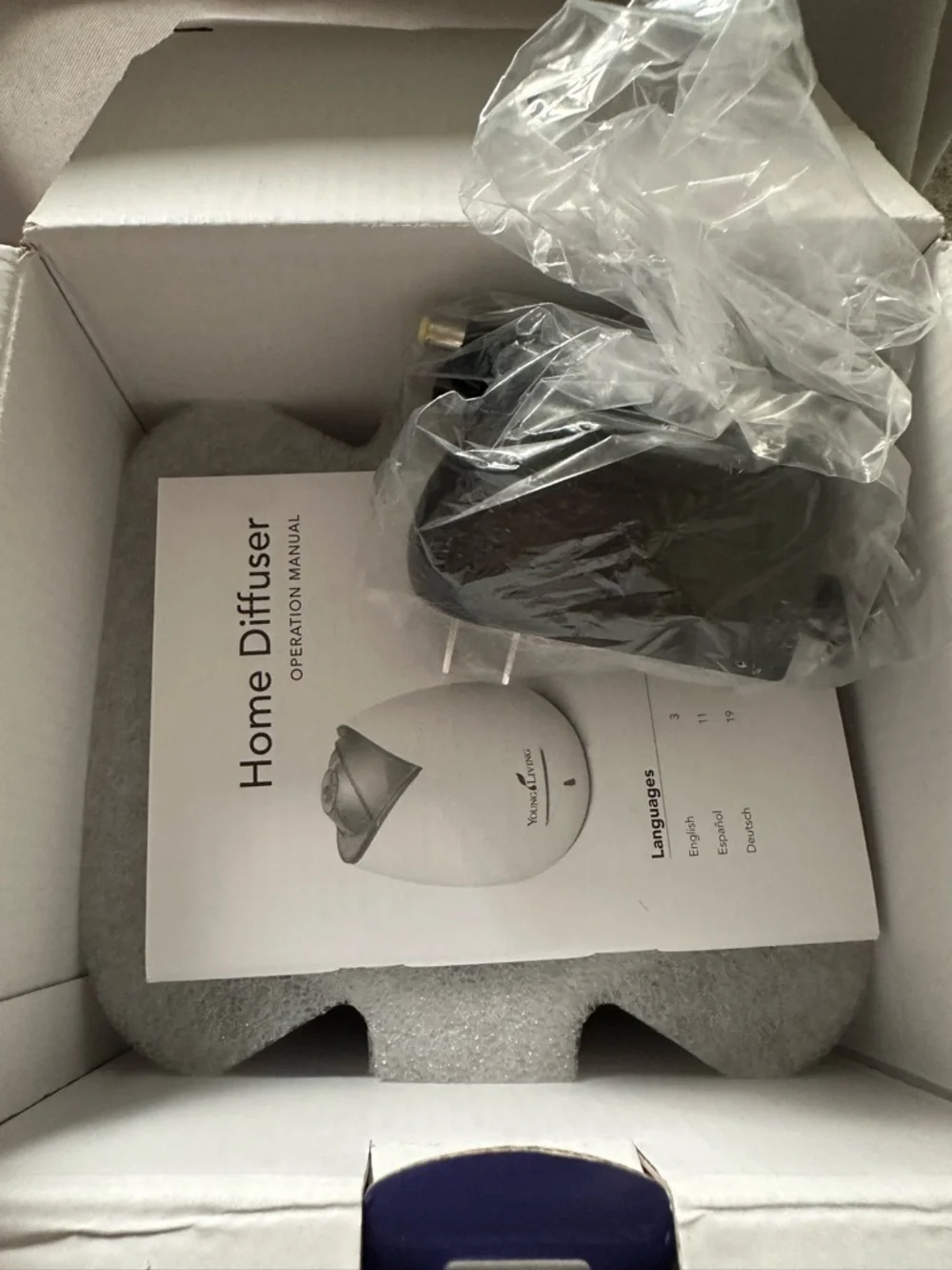 Young Living Home Diffuser Essential Oil Ultrasonic Aromatherapy Humidifier Open